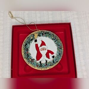 Vintage 2001 P Buckley Moss Porcelain Ornament "Kringle Bells"
